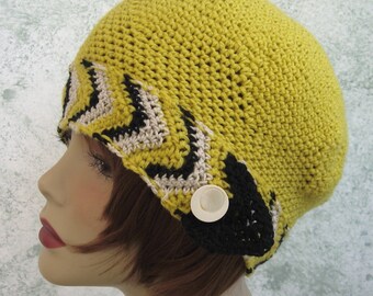 Womens Crochet Hat Pattern Cloche With Chevron Band  Instant Download May Resell finished