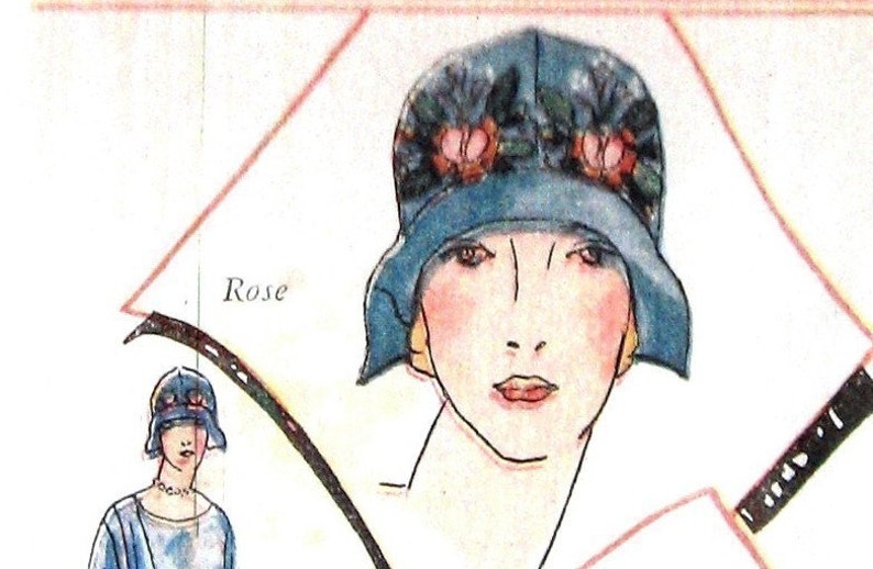 1922 Womens Flapper Hat Patterns eBook PDF 7 Different Hats Instant Download image 4