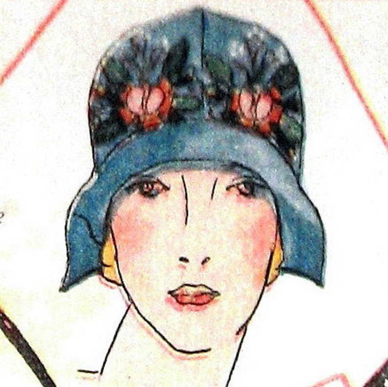 Womens Hat Pattern 1920s Flapper Style Hat With Brim And Rose Trim Womens Chemo Hat Or Bad Hair Day Hat Instant Download Multi Sized 21-23 image 5