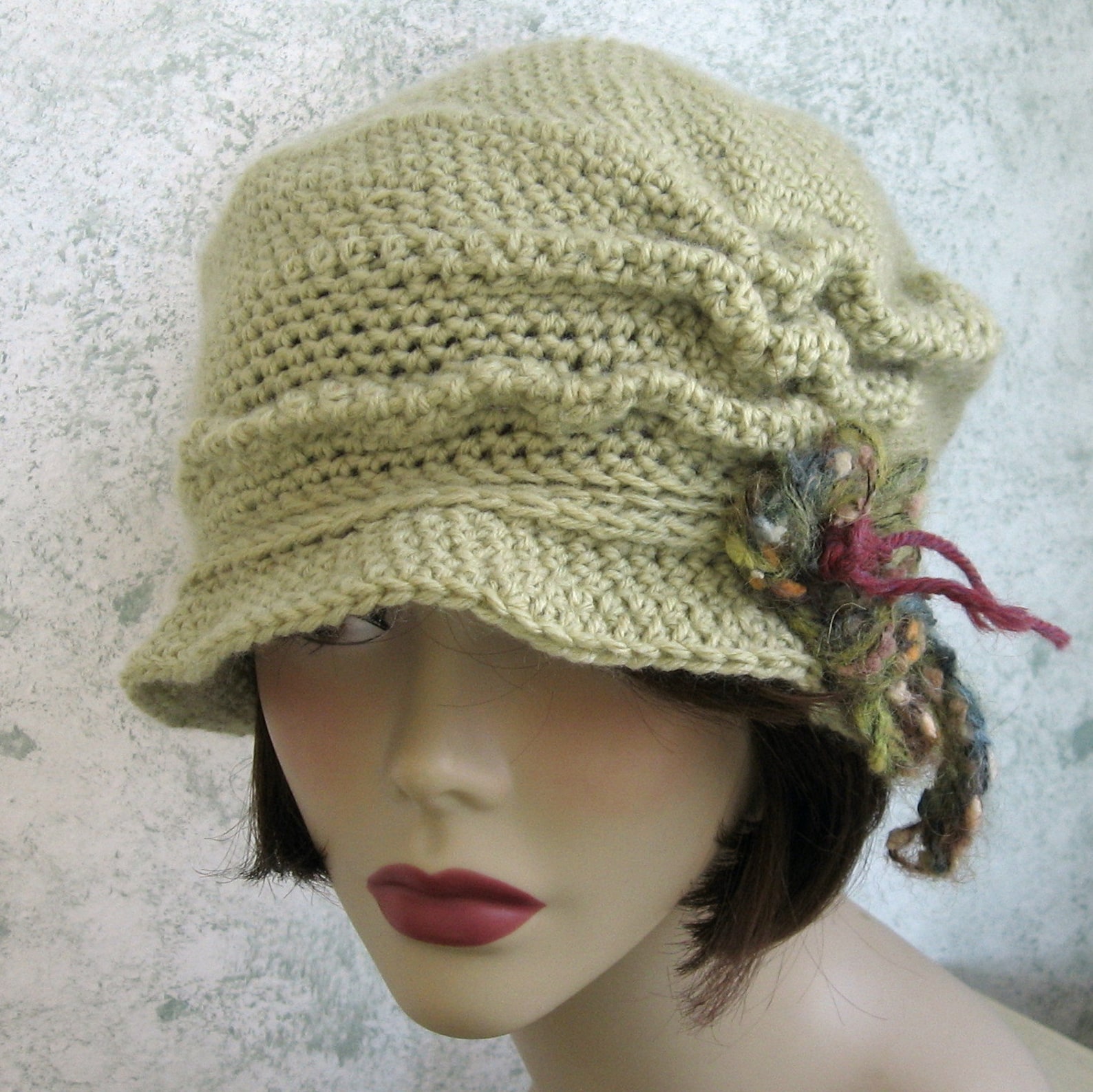 Crochet Pattern Womens FLapper Hat Brimmed With Free Form Trim Etsy