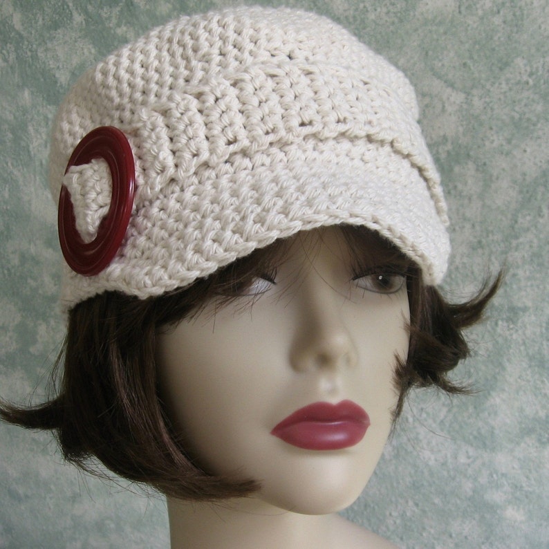 Crochet Newsboy Hat Pattern Womens And Teen Sizing Cotton | Etsy