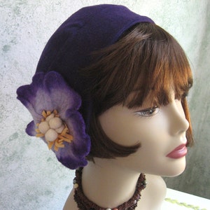 1930s Womens Hat PatternFlapper Style Hat Pattern With Felt Flower Trim Instant Download