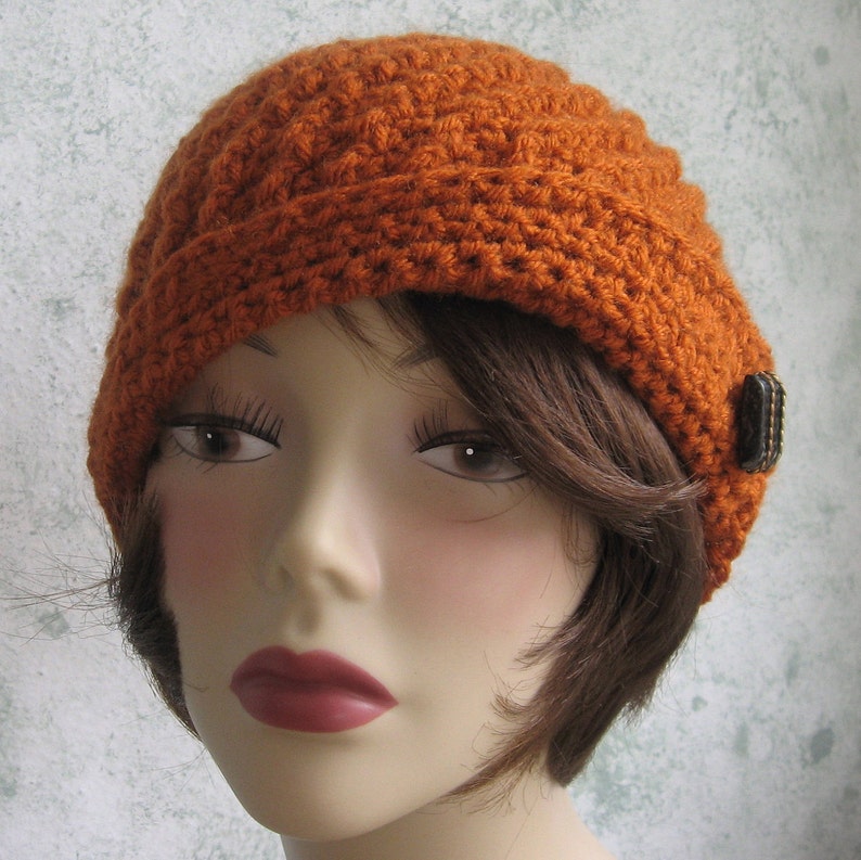 Crochet Hat pattern Spiral Rib With Flapper Style Brim Instant Download Easy To Make image 4