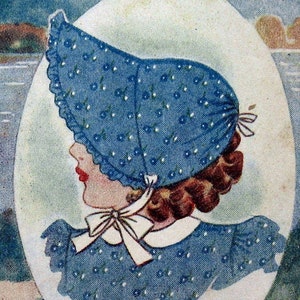Vintage Toddlers Sun Bonnet Pattern With Wide Brim Instant Download Sz 1-2Yrs