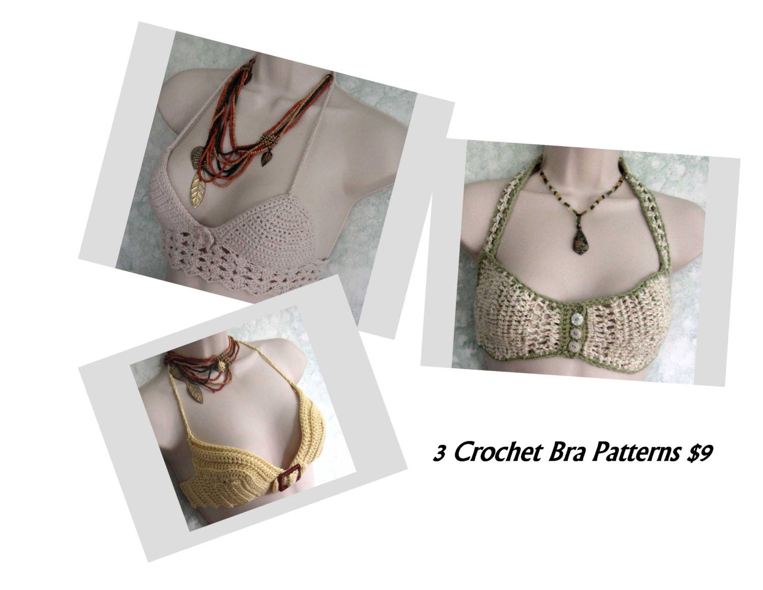 3 Crochet Bra Patterns Women's Summer Bikini Tops Teen Beach Wear Crochet  Swim Sun Bra Patterns Instant Download Multi Sized Pattern -  Canada