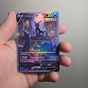 Aimant ou sticker holo inversé Pokemon Evolving Skies Eeveelution V Alt Art, carte Pokémon faite maison, idéale pour les cadeaux et les cadeaux