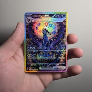 Aimant ou sticker ombrelle évolution prismatique évolution holographique Pokemon prismatique, carte Pokémon fait maison, idéale pour les cadeaux et les cadeaux