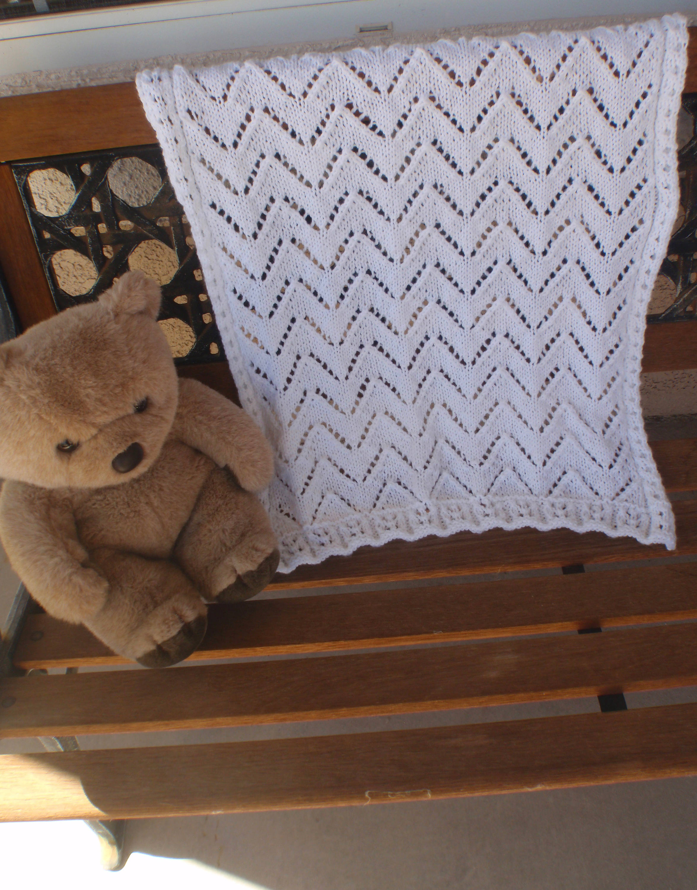 Hand Knitted White Baby Blanket/unisex Baby Blanket/gender Etsy
