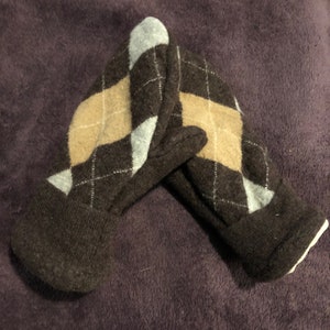 ReusaWool Mittens Argyle