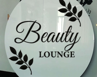 Custom UV Printed Round Acrylic Business Logo Sign | Personalized Acrylic Business Signage | Business Sign Wall | Indoor office Signs