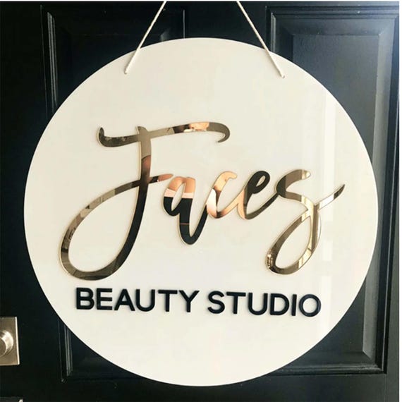 Custom Acrylic Salon Decor | Acrylic Business Logo Sign | Acrylic Business office door Signage | Custom Signs for Business | Office Sign