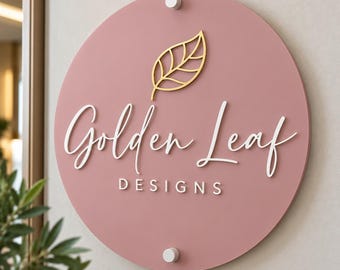 Custom Business Logo Sign - 3D Acrylic Sign - Salon Decor - Beauty Bar Signage - Custom Logo Sign - Acrylic Wall art - Lobby Sign