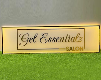 Personalized LED logo Sign | Backlit Logo Sign | Light Up Sign | 3D Rectangular Backlit Business Sign Wall |Salon Backlit Sign | Office Sign