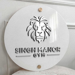 Large Custom 3D Round Acrylic Business Logo Sign | 3D Acrylic Business Signage | Custom Signs for Business | Office Wall 3D Signages