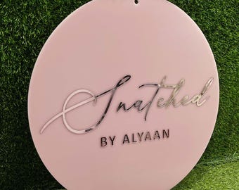 Benutzerdefinierte rund Acryl Business Logo Schild | Acryl Geschäft Beschilderung | Personalisierte Schilder für Unternehmen | Custom Office Wandschild