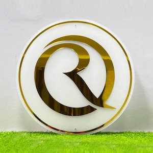 Enseigne logo ronde personnalisée en acrylique, Enseigne d'entreprise avec logo personnalisé, enseigne logo acrylique, enseigne nom d'entreprise personnalisée, enseigne murale de bureau, enseigne nom d'entreprise