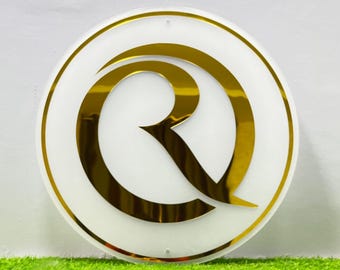 Round Custom Acrylic Logo Sign, Custom Logo Business Sign, Acrylic Logo Sign, Custom Business Name Sign, Office Wall Sign, Company Name Sign