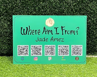 Custom  Rectangular Acrylic QR Code Business Logo Sign, Personalized Office Gift, Unique Acrylic Sign for Businesses