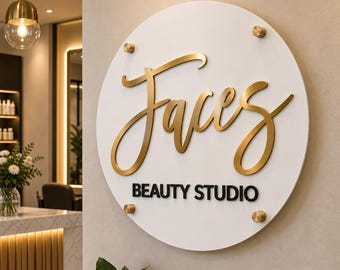 Custom Acrylic Salon Decor | Acrylic Business Logo Sign | Acrylic Business office door Signage | Custom Signs for Business | Office Sign