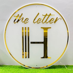 3D Gold Letters Custom  Acrylic Signs for Offices & Businesses, Frosted Acrylic Logo Signs,  Small Business Gifts, Acrylic Office Branding