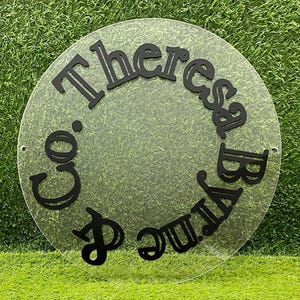 Benutzerdefiniertes rundes Acryl-Logo-Zeichen | Personalisiertes 3D-Schild | Rundes Business Logo Schild | Acryl Geschäft Beschilderung | 3D Acryl Schild
