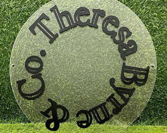 Custom Round Acrylic Logo Sign | Custom 3D Acrylic Business Sign | Round Business Logo Sign | Acrylic Business Signage | 3D Acrylic Sign