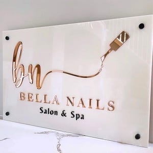 Custom 3D Acrylic Business Sign | Rectangular 3D Business Logo Sign| Acrylic Business Signage | Custom Acrylic Logo Sign | 3D Acrylic Sign