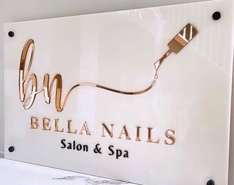 Custom 3D Acrylic Business Sign | Rectangular 3D Business Logo Sign| Acrylic Business Signage | Custom Acrylic Logo Sign | 3D Acrylic Sign