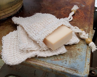 Sisal Soap Saver Bag: Natural Exfoliating Mesh, Zero Waste