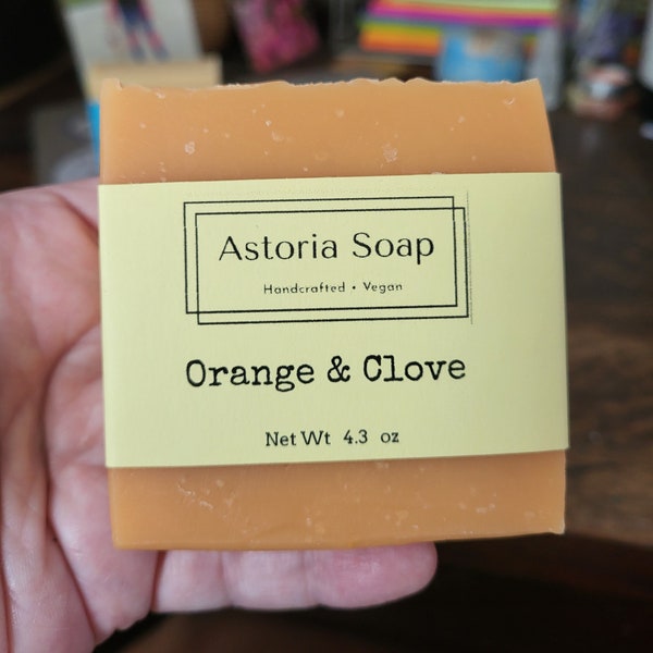 Orange & Clove - Handmade Soap - Vegan - Unisex - Phthalate Free - Plant Based - Essential Oils - Astoria Soap