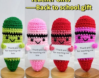 Cute Crochet Crayons-Handmade Thank you gift-Thank you teacher-Teacher Appreciation-Crayon Toys-Gift for Teachers-Teacher Desk Decor