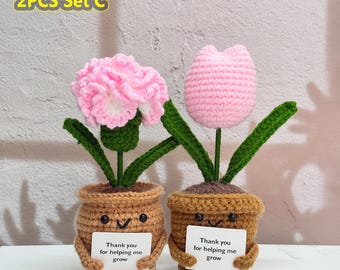 Gossby Tulip Flower Crochet Doll - 'May You Be Proud Of The Work That You Do' Inspirational Gift - View #11