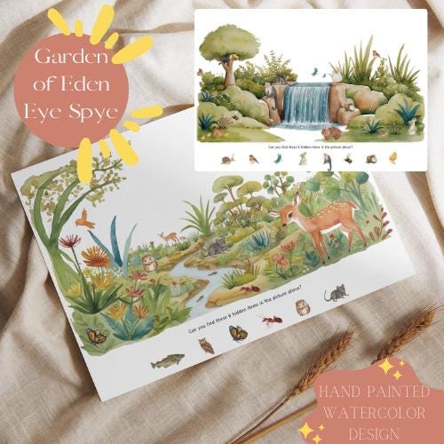 Adam and Eve Paper Doll Kit Printable Activity Craft Homeschool
