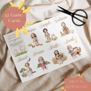 Bible Character Game | Christian Homeschool Printable | Bible Lesson | Sunday School | Bible Verse | Pre K