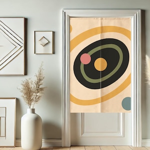 Space Planet Noren Japanese Door Curtain for Doorway Privacy Modern Window Curtains for Room Divider Tapestry for Kitchen Home Decor