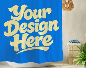 Custom Shower Curtain – Your Design & Size, Personalized Bathroom Decor