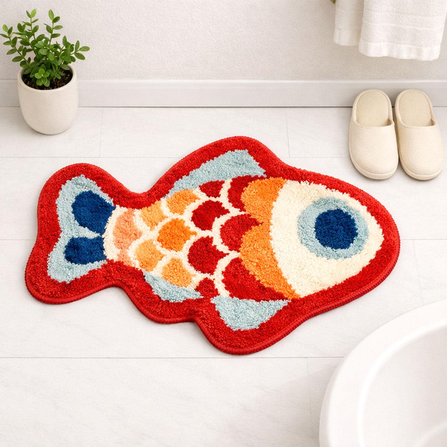 MOTUZP Simpatico Tappetino Da Bagno Tappeto A Margherite