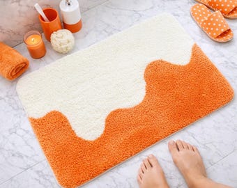 夢のようなバスラグ かわいいバスルーム装飾 柔らかく吸水性に優れたマイクロファイバーフロアマット 洗濯機洗い可能なカーペット