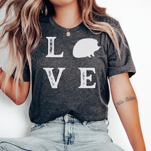 Adorable Hedgehog Tee for Animal Lovers, Hedgehog Lover Shirt, Fun T-Shirt, Hedgehog Fan Gift, Cute Animal Lover Gift, Hedgehog Pet Owner
