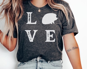 Adorable Hedgehog Tee for Animal Lovers, Hedgehog Lover Shirt, Fun T-Shirt, Hedgehog Fan Gift, Cute Animal Lover Gift, Hedgehog Pet Owner