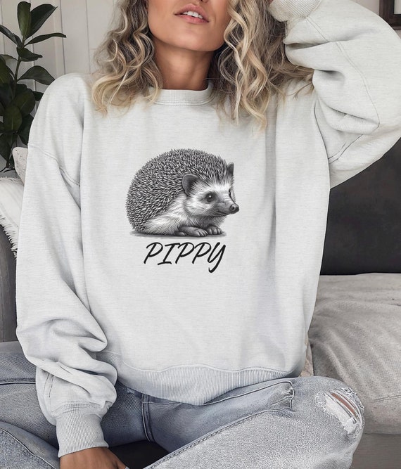 Hedgehog Personalized Sweatshirt, Custom Name Hedgehog Jumper