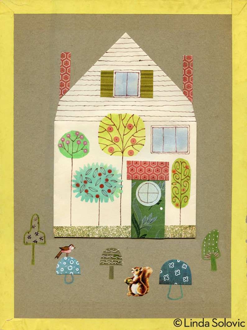 Envelope House 12 Print 8.5 X 11 Etsy