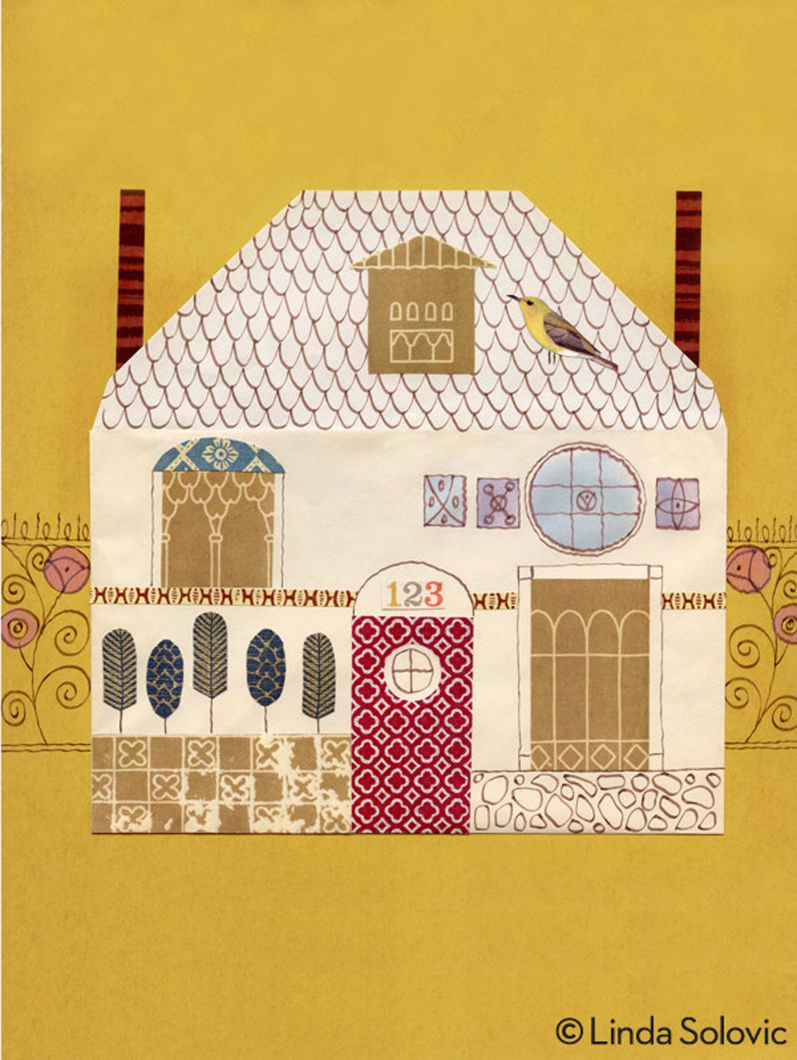 Envelope House 11 Print 8.5 X 11 Etsy