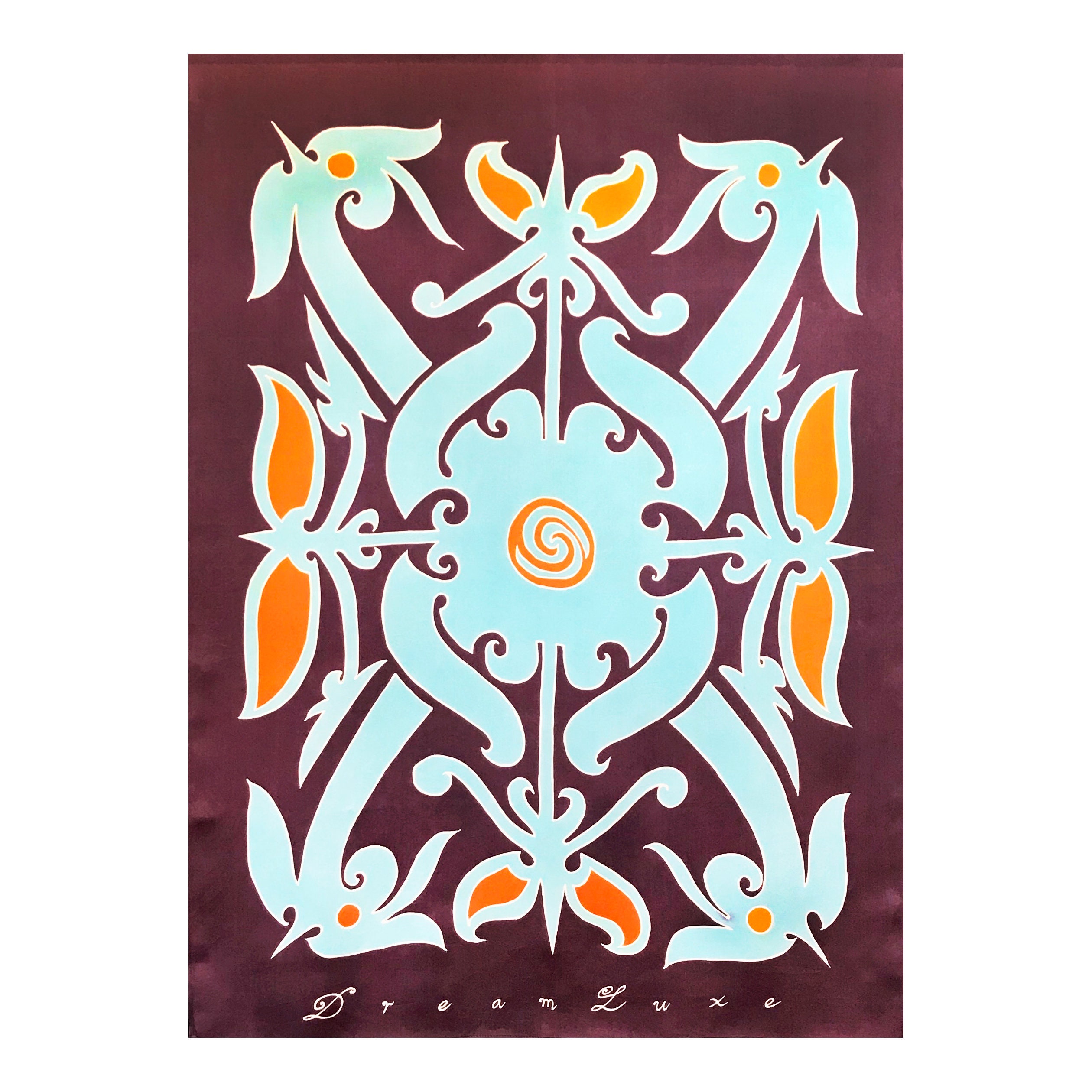 Mens Hand Painted Silk Scarf. Mayan Aztec Art, Silk Bandana, Foulard Homme,  Pure Silk Scarf, Silk Neck Scarf, Silk Square Scarf, Neckerchief 