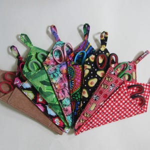 Fabric Scissors Holder with Craft Scissors, Magnetic Hanging Loop