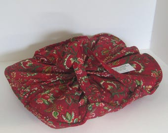 Casserole Carrier / Extra Large / Maroon Jacobean/ Insulated / Pampered Chef / Paula Deen Dish