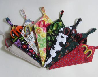 Fabric Scissors Holder with Craft Scissors, Magnetic Hanging Loop