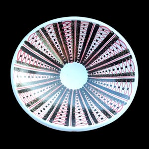 Stig Lindberg Gustavsberg Bowl: 1960s Scandinavian Pottery, Pink & Black