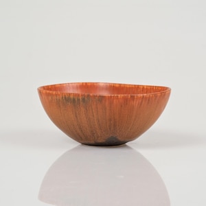 Carl-Harry Stålhane Rörstrand Schale: Mid-Century Modern Braune Hase Fell Glasur Steinzeug
