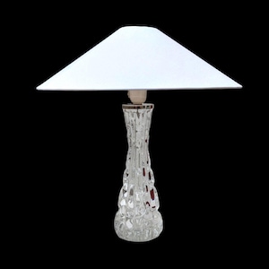 Orrefors Crystal Table Lamp: Carl Fagerlund Mid-Century Modern Design